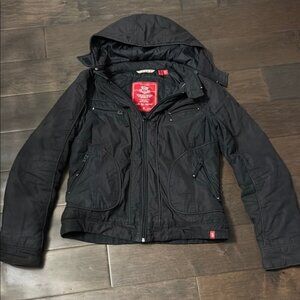 EDC by Espirit Womens Black hooded Jacketsize medium